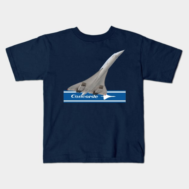 Concorde in flight Kids T-Shirt by Caravele